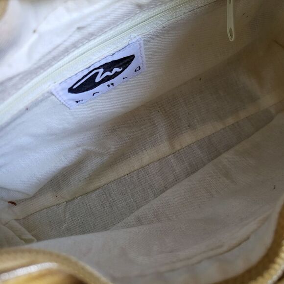 Vintage Vegan Leather Croc Snake Embossed Gold Link Strap Shoulder Bag Small - Picture 12 of 13